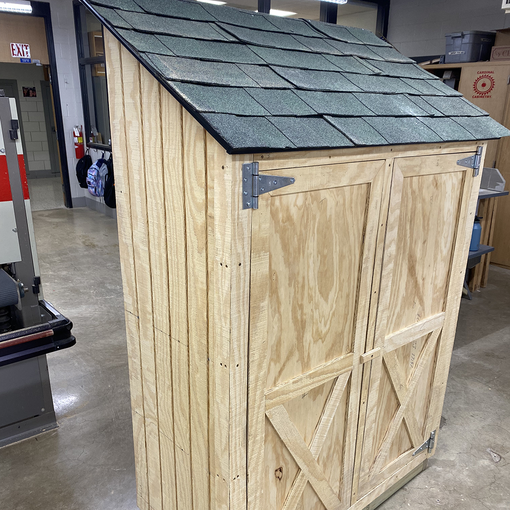 Student-built shed